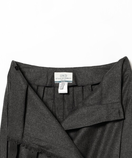 fennica（フェニカ）の「【別注】O’NEIL OF DUBLIN / ラップスカート（スカート・レディース・ダークグリーン/チャコールグレー・10/8）」の4枚目の写真