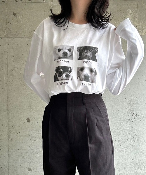 etta(エタ)の「モノクロアニマルロンT/長袖Tシャツ(Tシャツ/カットソー・レディース・ホワイト系その他/ホワイト・LARGE/MEDIUM/SMALL/X-LARGE)」の10枚目の写真