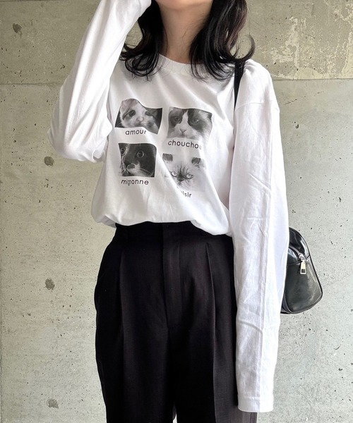 etta(エタ)の「モノクロアニマルロンT/長袖Tシャツ(Tシャツ/カットソー・レディース・ホワイト系その他/ホワイト・LARGE/MEDIUM/SMALL/X-LARGE)」の21枚目の写真