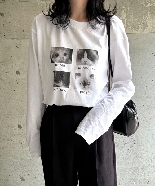etta(エタ)の「モノクロアニマルロンT/長袖Tシャツ(Tシャツ/カットソー・レディース・ホワイト系その他/ホワイト・LARGE/MEDIUM/SMALL/X-LARGE)」の22枚目の写真