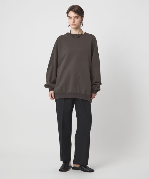 ASTRAET(アストラット)の「<ASTRAET>コットン ダメージ プルオーバースウエット(スウェット・レディース・ライトグレー/ダークグレー・FREE)」の5枚目の写真