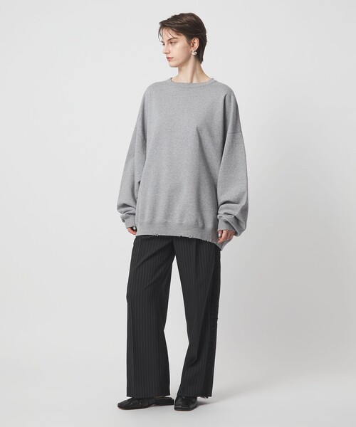 ASTRAET(アストラット)の「<ASTRAET>コットン ダメージ プルオーバースウエット(スウェット・レディース・ライトグレー/ダークグレー・FREE)」の8枚目の写真