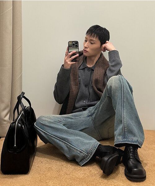 SUARE（スアレ）の「ボーグパイピングデニムパンツ（デニムパンツ・レディース・インディゴブルー・MEDIUM/LARGE/X-LARGE）」の5枚目の写真