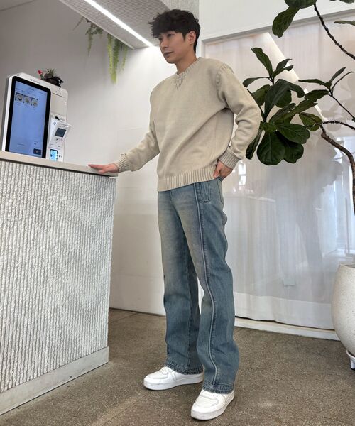 SUARE（スアレ）の「ボーグパイピングデニムパンツ（デニムパンツ・レディース・インディゴブルー・MEDIUM/LARGE/X-LARGE）」の3枚目の写真