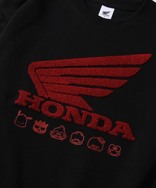 sanrio（サンリオ）の「【SANRIO/サンリオ】×【HONDA/ホンダ】リップル ダンボール サガラ刺繍 ウイング スウェット（スウェット・メンズ・ブラック/ライトグリーン/ブラウン/グレー・M/LL/L）」の15枚目の写真
