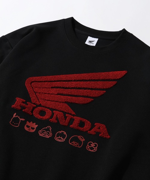 sanrio（サンリオ）の「【SANRIO/サンリオ】×【HONDA/ホンダ】リップル ダンボール サガラ刺繍 ウイング スウェット（スウェット・メンズ・ブラック/ライトグリーン/ブラウン/グレー・M/LL/L）」の14枚目の写真