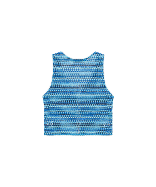 SALAD BAGUNI(サラダバグニ)の「Lace jacquard vest - blue(ベスト・レディース・その他・FREE)」の2枚目の写真