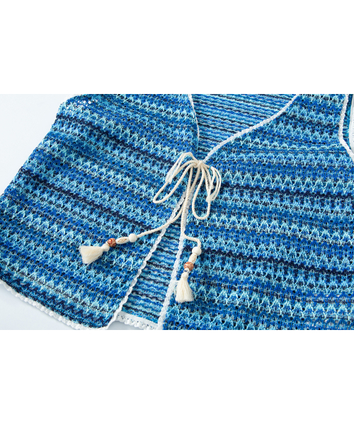 SALAD BAGUNI(サラダバグニ)の「Lace jacquard vest - blue(ベスト・レディース・その他・FREE)」の5枚目の写真