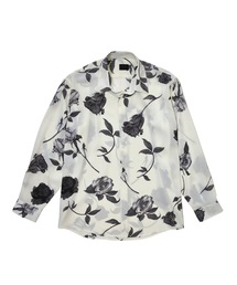 MMMM/ ローズプリント総柄シャツ/レギュラーカラー