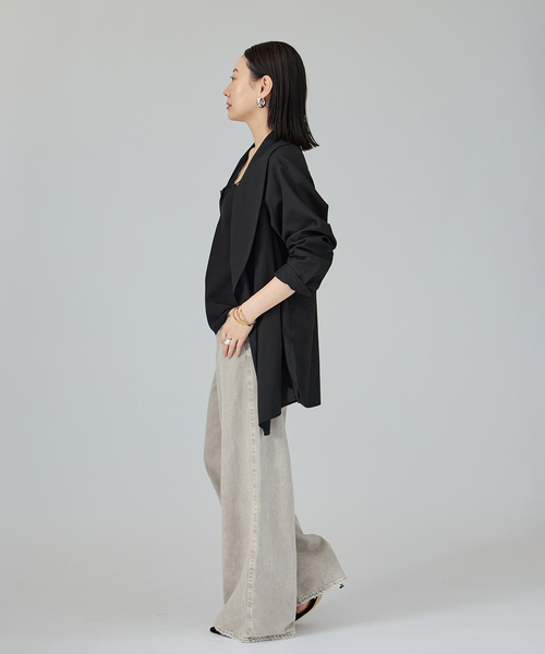 Room no.8(ルームエイト)の「Room no.8 BLACK ルームエイト ブラックサテンレースブラウス BR8S-206-19323(シャツ/ブラウス・レディース・アイボリー/ブラック・SMALL)」の4枚目の写真