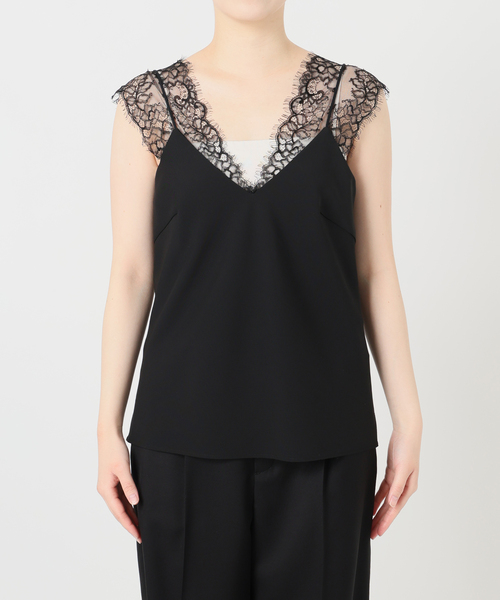 Room no.8(ルームエイト)の「Room no.8 BLACK ルームエイト ブラックサテンレースブラウス BR8S-206-19323(シャツ/ブラウス・レディース・アイボリー/ブラック・SMALL)」の20枚目の写真