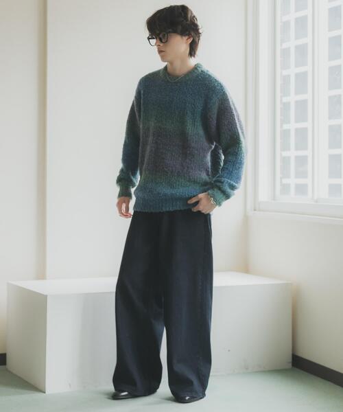 SENSE OF PLACE by URBAN RESEARCH（センスオブプレイスバイアーバンリサーチ）の「『一部WEB限定カラー』ヴィンテージライクデニムワイドパンツ（デニムパンツ・メンズ・ワンウォッシュ/ブラック系その他/ライトカーキ/インディゴブルー/ブラック・MEDIUM/X-LARGE/LARGE）」の20枚目の写真