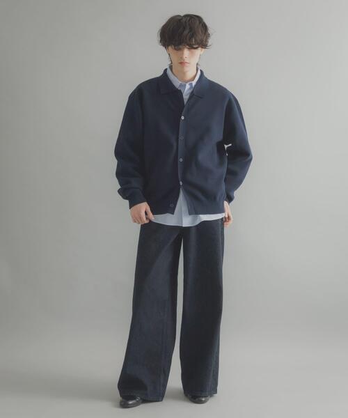 SENSE OF PLACE by URBAN RESEARCH（センスオブプレイスバイアーバンリサーチ）の「『一部WEB限定カラー』ヴィンテージライクデニムワイドパンツ（デニムパンツ・メンズ・ワンウォッシュ/ブラック系その他/ライトカーキ/インディゴブルー/ブラック・MEDIUM/X-LARGE/LARGE）」の13枚目の写真