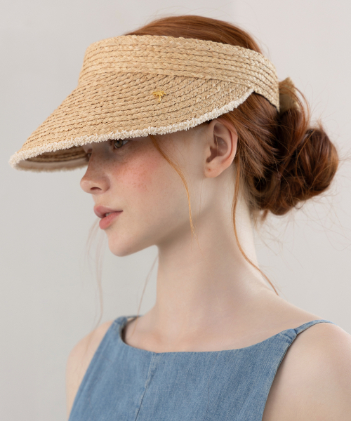 TATIANA(タチアナ)の「ギリシャベルクロ天然ラフィアサンバイザーHT8181(サンバイザー・レディース・ナチュラル・FREE)」の1枚目の写真