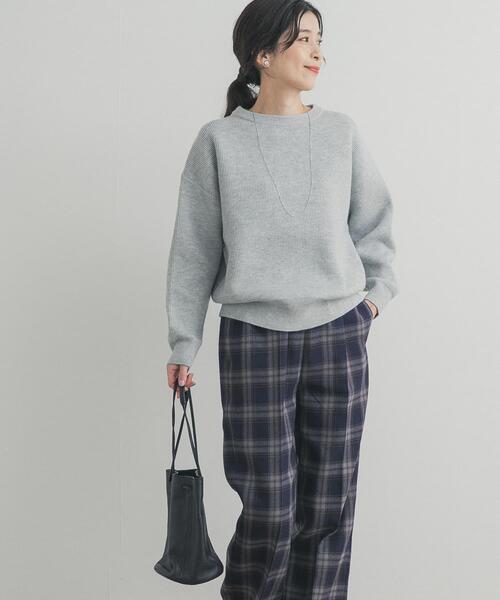 URBAN RESEARCH DOORS（アーバンリサーチドアーズ）の「『UR TECH』チェックストレートイージーパンツ（その他パンツ・レディース・ネイビー/ブラック・SMALL/MEDIUM）」の10枚目の写真