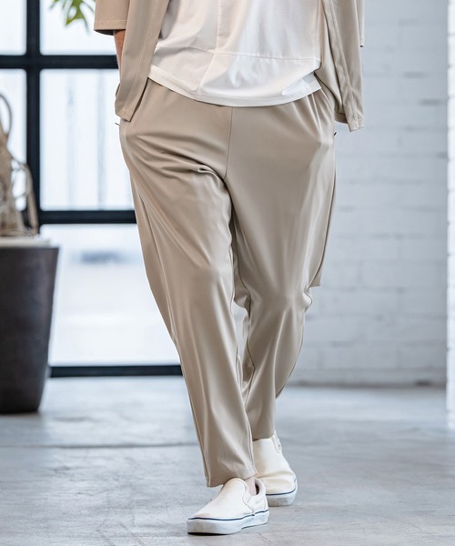 CAMBIO(カンビオ)の「mp14530-Stretch Smooth Pants テーパードパンツ(S65826cmb)(その他パンツ・メンズ・ブラック/ベージュ/チャコール・S/M/L)」の3枚目の写真