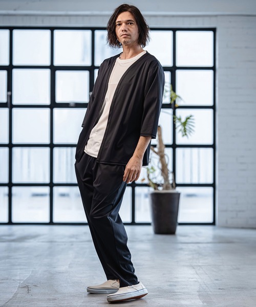 CAMBIO(カンビオ)の「mp14530-Stretch Smooth Pants テーパードパンツ(S65826cmb)(その他パンツ・メンズ・ブラック/ベージュ/チャコール・S/M/L)」の8枚目の写真