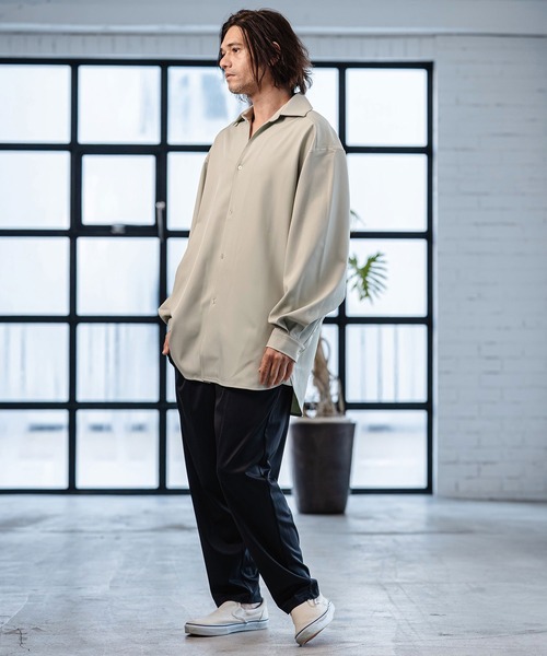 CAMBIO(カンビオ)の「mp14530-Stretch Smooth Pants テーパードパンツ(S65826cmb)(その他パンツ・メンズ・ブラック/ベージュ/チャコール・S/M/L)」の9枚目の写真