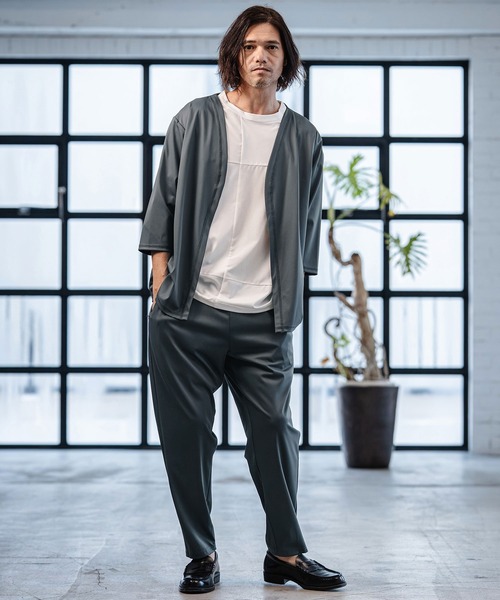 CAMBIO(カンビオ)の「mp14530-Stretch Smooth Pants テーパードパンツ(S65826cmb)(その他パンツ・メンズ・ブラック/ベージュ/チャコール・S/M/L)」の12枚目の写真