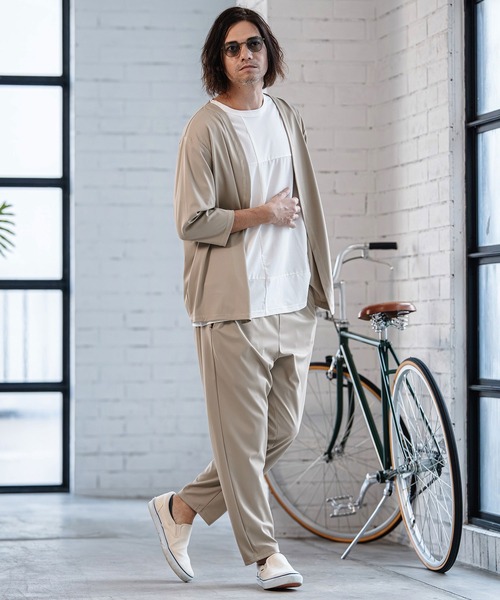 CAMBIO(カンビオ)の「mp14530-Stretch Smooth Pants テーパードパンツ(S65826cmb)(その他パンツ・メンズ・ブラック/ベージュ/チャコール・S/M/L)」の18枚目の写真