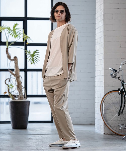 CAMBIO(カンビオ)の「mp14530-Stretch Smooth Pants テーパードパンツ(S65826cmb)(その他パンツ・メンズ・ブラック/ベージュ/チャコール・S/M/L)」の19枚目の写真