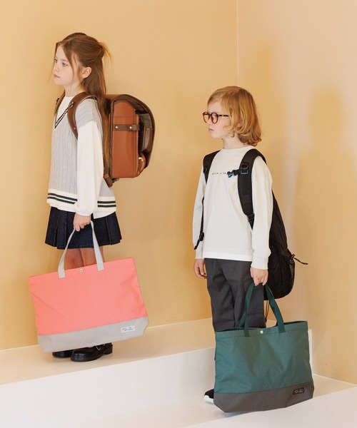 GLOBAL WORK（グローバルワーク）の「洗えるスクールBAG/641375（トートバッグ・キッズ・ブラック系1/ピンク/グリーン/ブラック系/ブラック系9/カーキ/オフホワイト/グレー/ブルー系2/ブルー系4・ONE SIZE）」の20枚目の写真