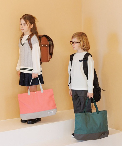 GLOBAL WORK（グローバルワーク）の「洗えるスクールBAG/641375（トートバッグ・キッズ・ブラック系1/ピンク/グリーン/ブラック系/ブラック系9/カーキ/オフホワイト/グレー/ブルー系2/ブルー系4・ONE SIZE）」の21枚目の写真