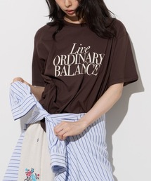 【汗染み防止加工】メッセージロゴプリントTEE