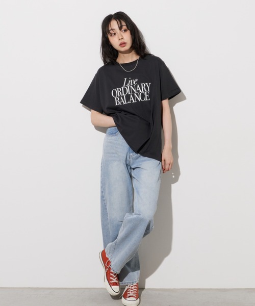 Unitage(ユニテージ)の「【汗染み防止加工】メッセージロゴプリントTEE(Tシャツ/カットソー・レディース・チャコールグレー/ブラウン/アイボリー・FREE)」の9枚目の写真