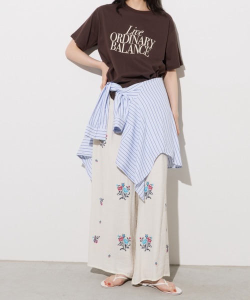 Unitage(ユニテージ)の「【汗染み防止加工】メッセージロゴプリントTEE(Tシャツ/カットソー・レディース・チャコールグレー/ブラウン/アイボリー・FREE)」の14枚目の写真