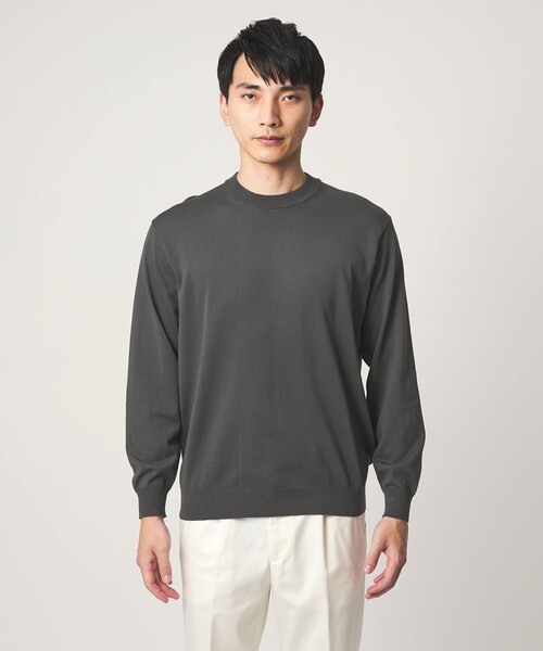 green label relaxing(グリーンレーベルリラクシング)の「MTB コットン ハイゲージ クルーネック ニット(ニット/セーター・メンズ・ライトグレー/ピンク/ダークグレー・L/S/XL/M)」の12枚目の写真