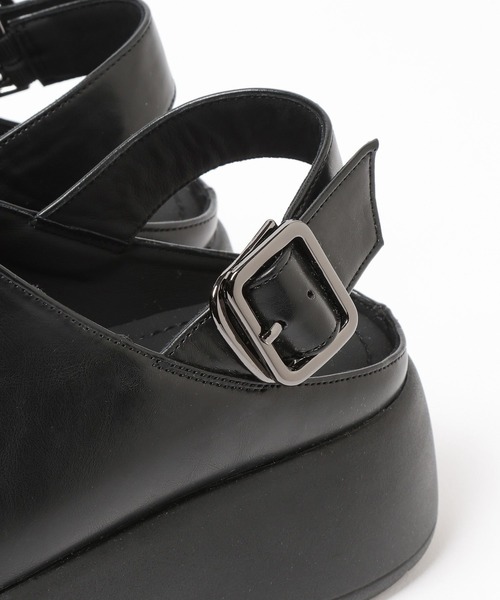 LOWRYS FARM（ローリーズファーム）の「ベルトツキクロッグ  636375（サンダル・レディース・ブラック/ブラウン・MEDIUM/LARGE）」の4枚目の写真