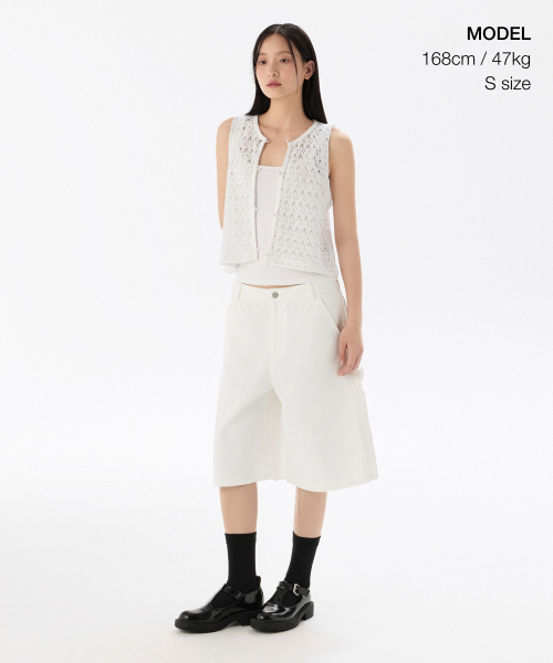 MUSINSA STANDARD WOMAN（ムシンサスタンダードウーマン）の「ウィメンズクロシェベスト[ホワイト]（ベスト・レディース・その他・SMALL/MEDIUM/X-SMALL/LARGE）」の4枚目の写真