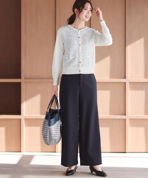 Reflect（リフレクト）の「【しっかり容量◎】キャンバス地ボーダートートバッグ（トートバッグ・レディース・ベージュ系その他6/ネイビー系2・00）」の7枚目の写真