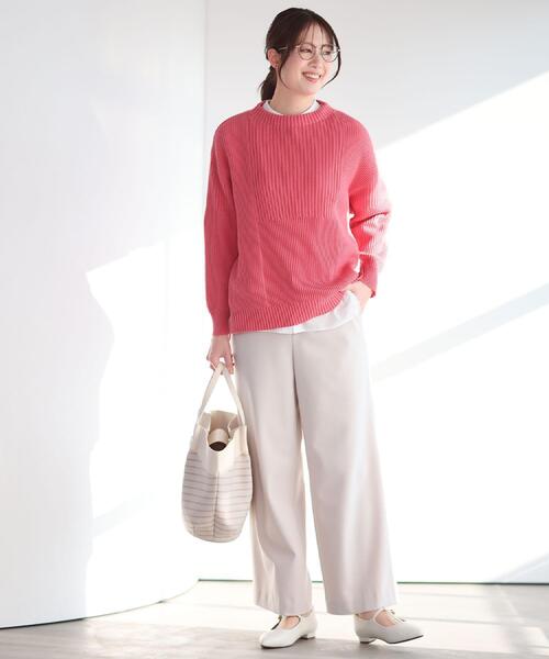 Reflect（リフレクト）の「【しっかり容量◎】キャンバス地ボーダートートバッグ（トートバッグ・レディース・ベージュ系その他6/ネイビー系2・00）」の9枚目の写真