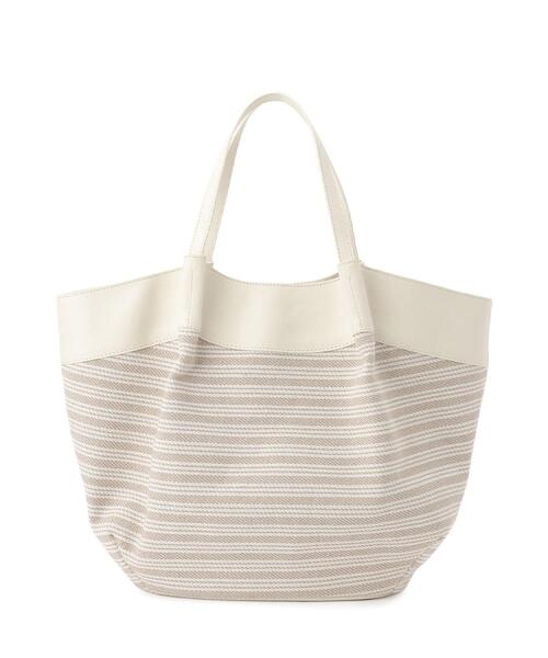 Reflect（リフレクト）の「【しっかり容量◎】キャンバス地ボーダートートバッグ（トートバッグ・レディース・ベージュ系その他6/ネイビー系2・00）」の10枚目の写真