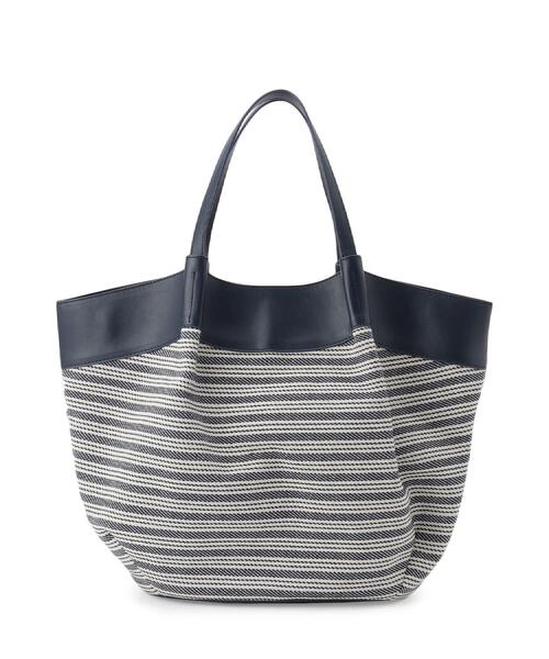 Reflect（リフレクト）の「【しっかり容量◎】キャンバス地ボーダートートバッグ（トートバッグ・レディース・ベージュ系その他6/ネイビー系2・00）」の13枚目の写真