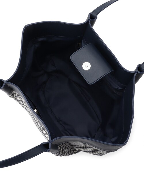 Reflect（リフレクト）の「【しっかり容量◎】キャンバス地ボーダートートバッグ（トートバッグ・レディース・ベージュ系その他6/ネイビー系2・00）」の21枚目の写真