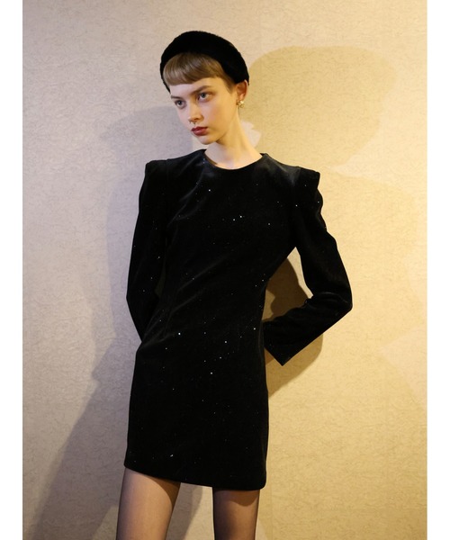 AMOMMA(アモマ)の「LAME PADDED MINI DRESS(ドレス・レディース・ブラック・FREE)」の11枚目の写真