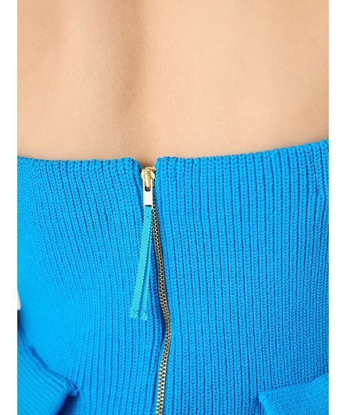 FRAY I.D（フレイアイディー）の「ランダムペプラムニットベアトップス（チューブトップ・レディース・ブルー/ブラック/マルチ/ベージュ・F）」の11枚目の写真