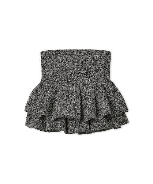 FRAY I.D（フレイアイディー）の「ランダムペプラムニットベアトップス（チューブトップ・レディース・ブルー/ブラック/マルチ/ベージュ・F）」の18枚目の写真