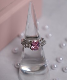 Vini（ヴィニ）の「ピンク ストーン リング ( フリーサイズ )（リング）」
