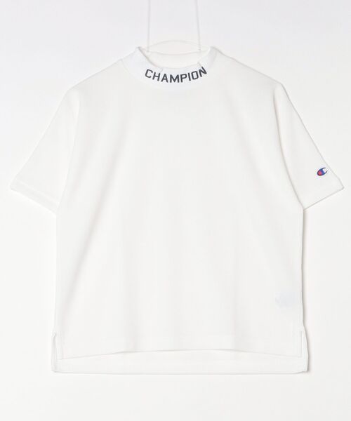 Champion Golf(チャンピオンゴルフ)の「【Champion/チャンピオン】レディース GOLF モックネックシャツ(Tシャツ/カットソー・レディース・ホワイト/ネイビー/オレンジ系その他・LARGE/MEDIUM/SMALL)」の1枚目の写真