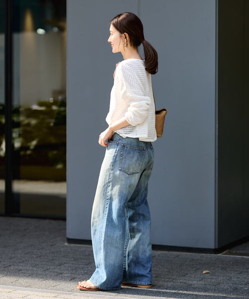 FRAMeWORK（フレームワーク）の「コットンコードニットプルオーバー（ニット/セーター・レディース・ベージュ/ホワイト・FREE）」の19枚目の写真