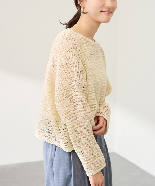 FRAMeWORK（フレームワーク）の「コットンコードニットプルオーバー（ニット/セーター・レディース・ベージュ/ホワイト・FREE）」の5枚目の写真