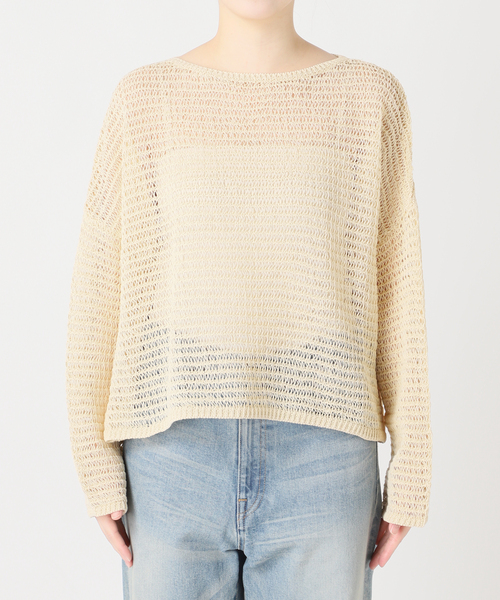 FRAMeWORK（フレームワーク）の「コットンコードニットプルオーバー（ニット/セーター・レディース・ベージュ/ホワイト・FREE）」の8枚目の写真