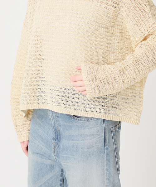 FRAMeWORK（フレームワーク）の「コットンコードニットプルオーバー（ニット/セーター・レディース・ベージュ/ホワイト・FREE）」の13枚目の写真