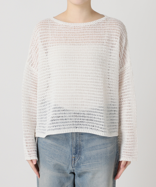 FRAMeWORK（フレームワーク）の「コットンコードニットプルオーバー（ニット/セーター・レディース・ベージュ/ホワイト・FREE）」の14枚目の写真