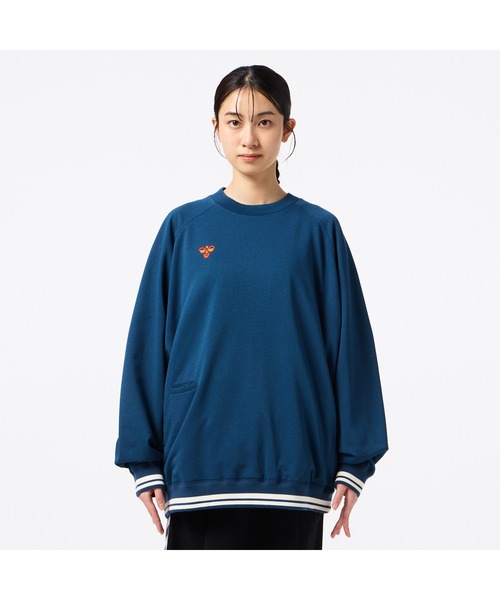 hummel（ヒュンメル）の「hummel/ヒュンメル HMP ｽｳｪｯﾄｸﾙｰﾈｯｸ（スウェット・レディース・ブラック/ネイビー・S/M/L/XL）」の3枚目の写真