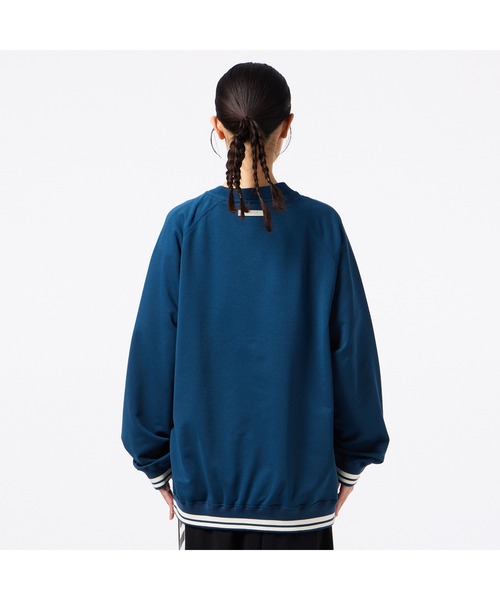 hummel（ヒュンメル）の「hummel/ヒュンメル HMP ｽｳｪｯﾄｸﾙｰﾈｯｸ（スウェット・レディース・ブラック/ネイビー・S/M/L/XL）」の6枚目の写真